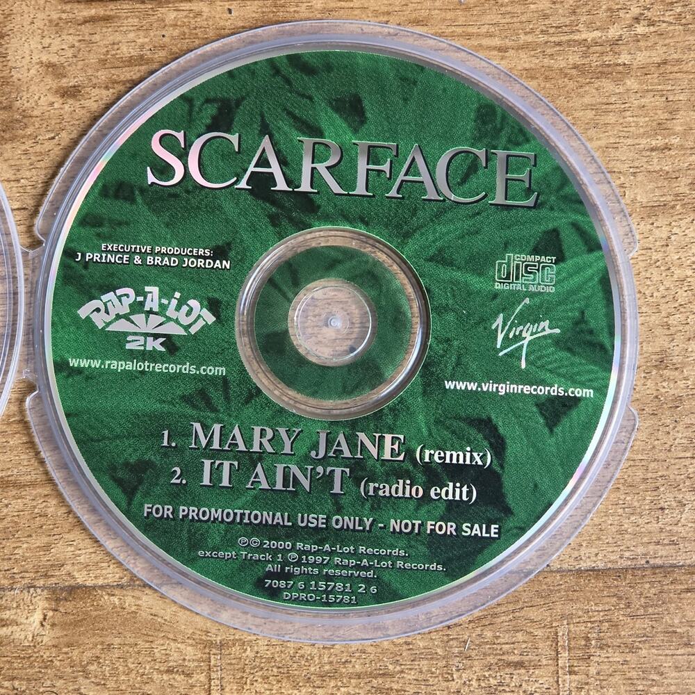 Vtg 90s 00s Scarface MARY JANE REMIX PROMO MAXI SINGLE CD RAP HIP HOP